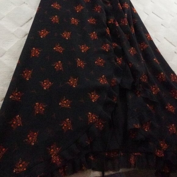 Zara Wrap Midi Dress Womens Womens Small Fluttered Floral Print Multi Color - Picture 4 of 16